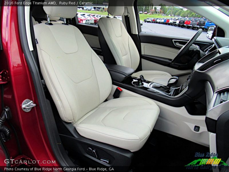Ruby Red / Ceramic 2016 Ford Edge Titanium AWD