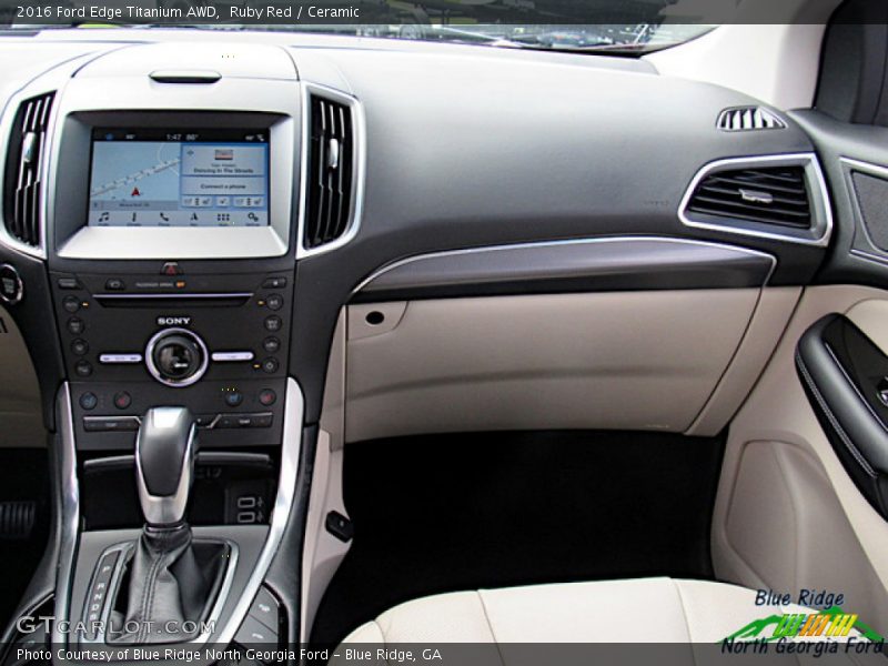 Ruby Red / Ceramic 2016 Ford Edge Titanium AWD