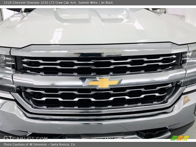Summit White / Jet Black 2018 Chevrolet Silverado 1500 LTZ Crew Cab 4x4