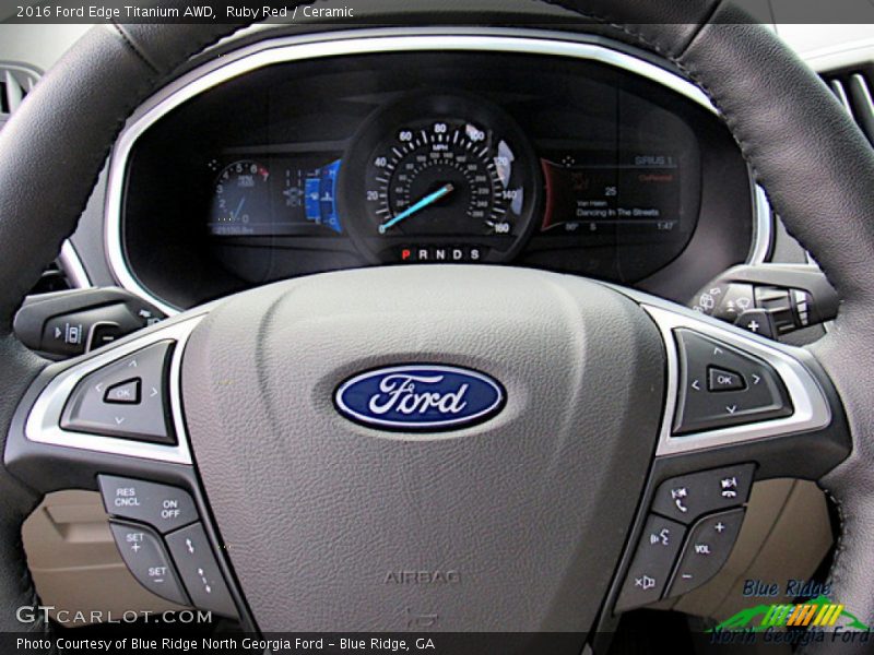 Ruby Red / Ceramic 2016 Ford Edge Titanium AWD