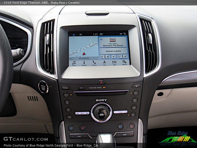 Ruby Red / Ceramic 2016 Ford Edge Titanium AWD