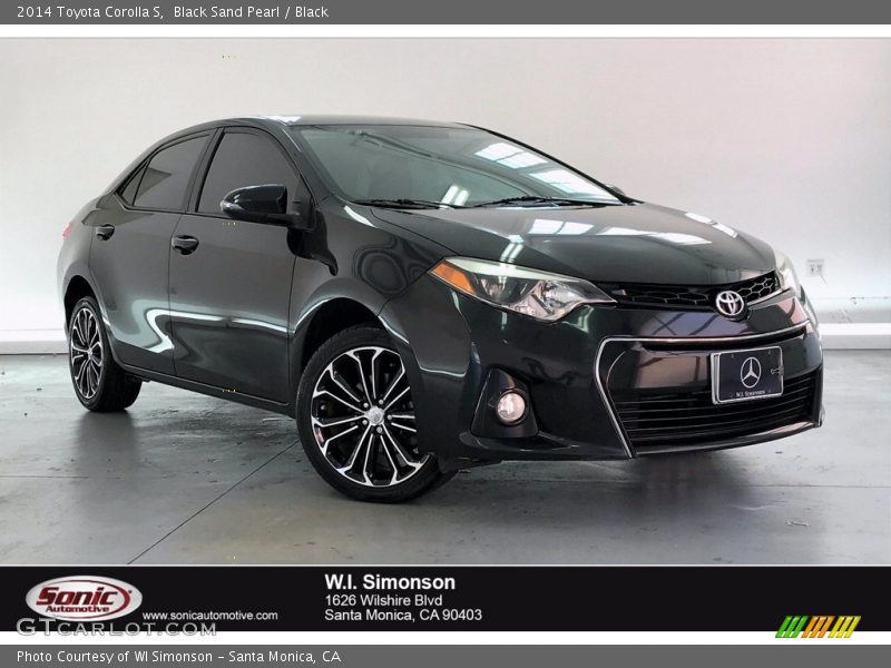 Black Sand Pearl / Black 2014 Toyota Corolla S
