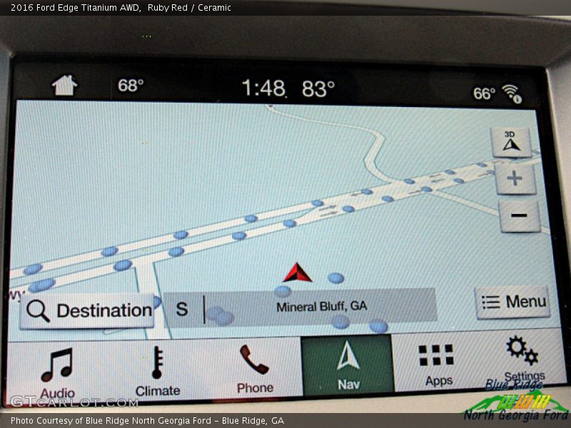 Ruby Red / Ceramic 2016 Ford Edge Titanium AWD