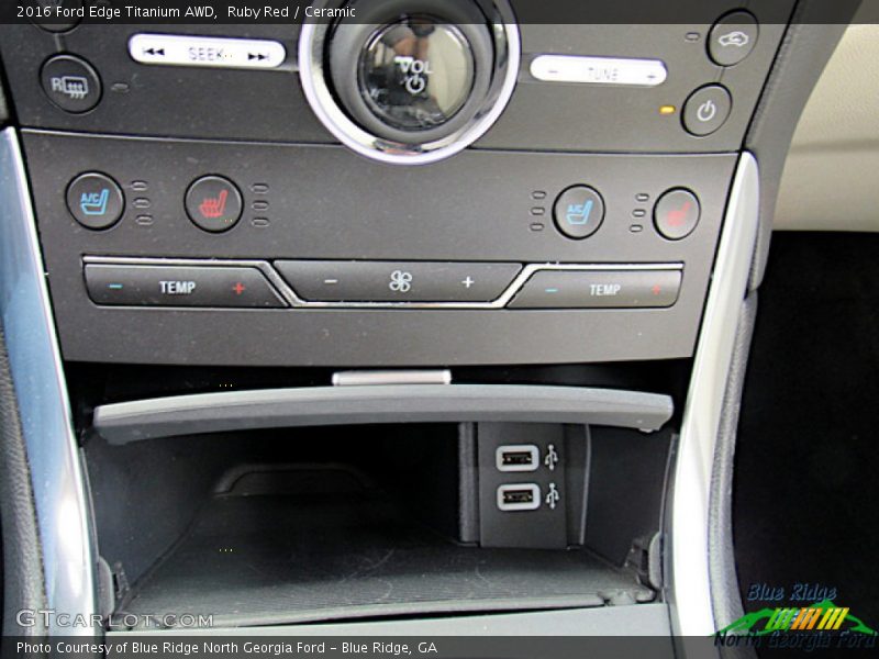 Ruby Red / Ceramic 2016 Ford Edge Titanium AWD