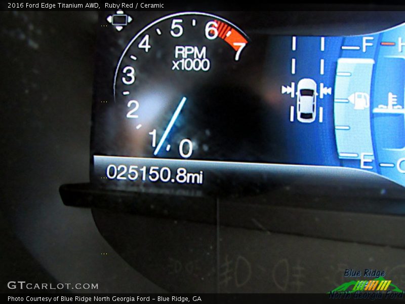 Ruby Red / Ceramic 2016 Ford Edge Titanium AWD