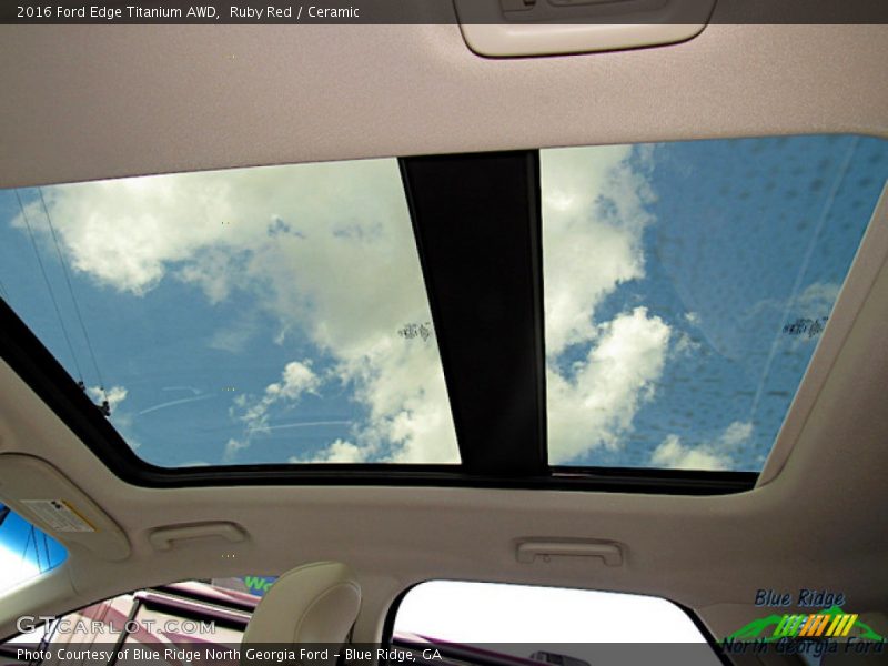 Ruby Red / Ceramic 2016 Ford Edge Titanium AWD