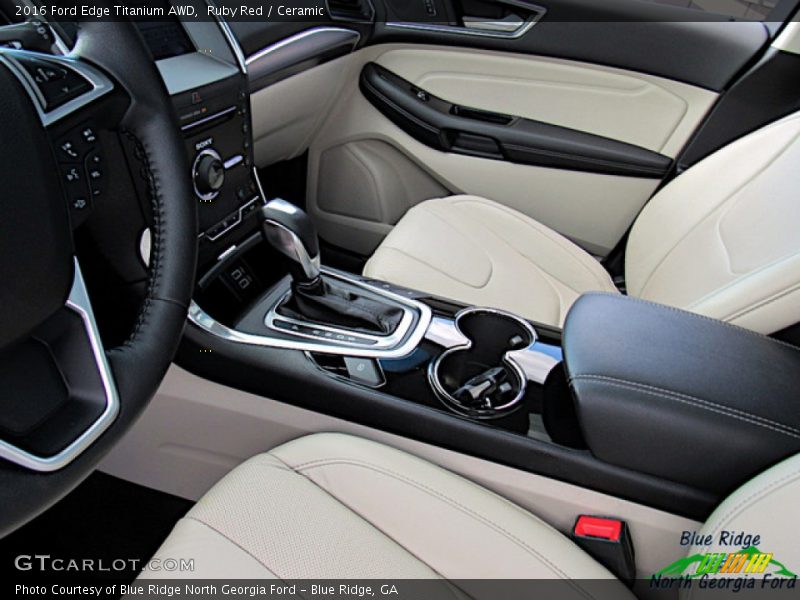 Ruby Red / Ceramic 2016 Ford Edge Titanium AWD