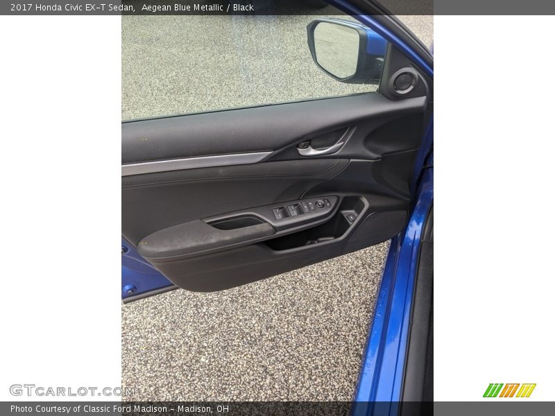 Aegean Blue Metallic / Black 2017 Honda Civic EX-T Sedan