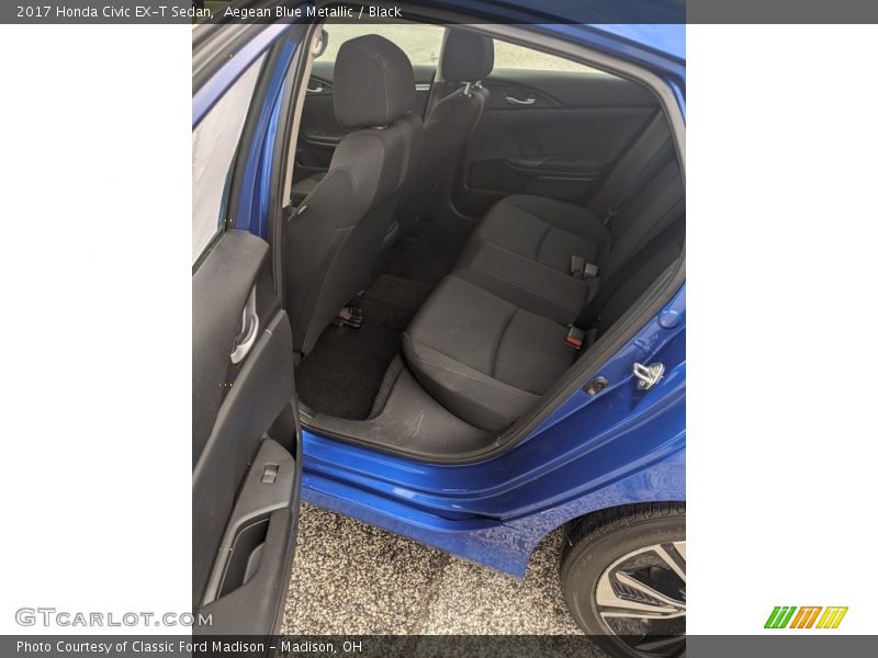 Aegean Blue Metallic / Black 2017 Honda Civic EX-T Sedan