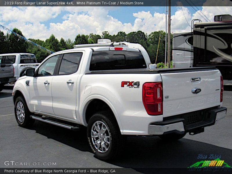 White Platinum Tri-Coat / Medium Stone 2019 Ford Ranger Lariat SuperCrew 4x4