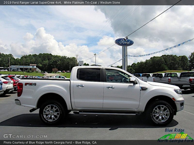 White Platinum Tri-Coat / Medium Stone 2019 Ford Ranger Lariat SuperCrew 4x4