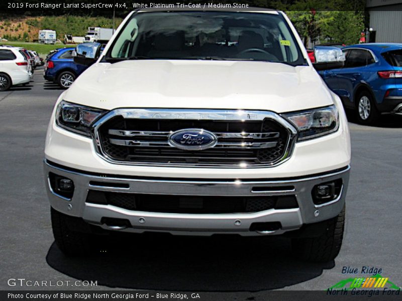 White Platinum Tri-Coat / Medium Stone 2019 Ford Ranger Lariat SuperCrew 4x4