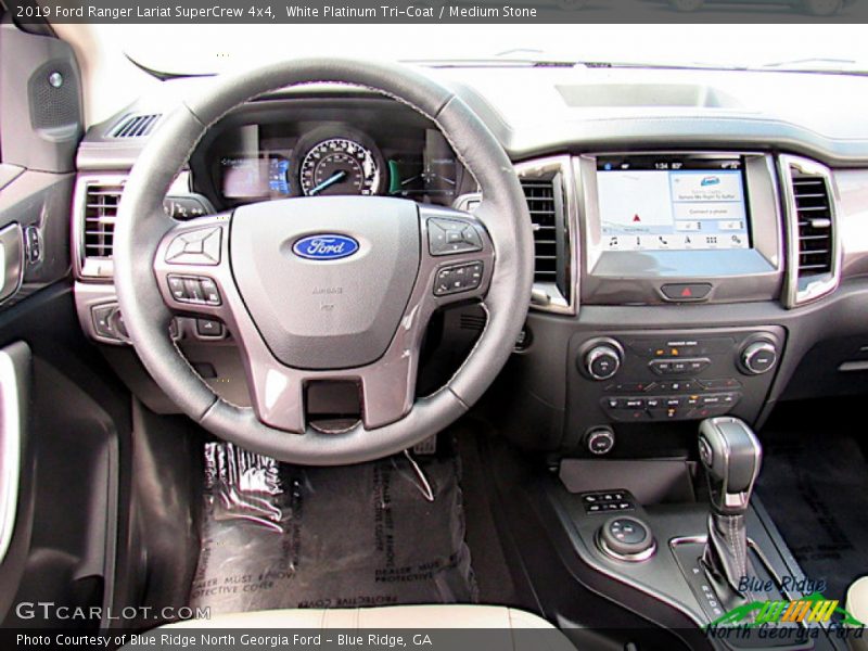 White Platinum Tri-Coat / Medium Stone 2019 Ford Ranger Lariat SuperCrew 4x4