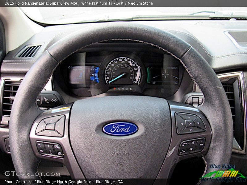White Platinum Tri-Coat / Medium Stone 2019 Ford Ranger Lariat SuperCrew 4x4
