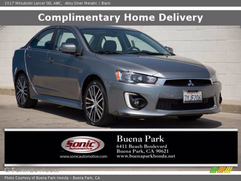 Alloy Silver Metallic / Black 2017 Mitsubishi Lancer SEL AWC