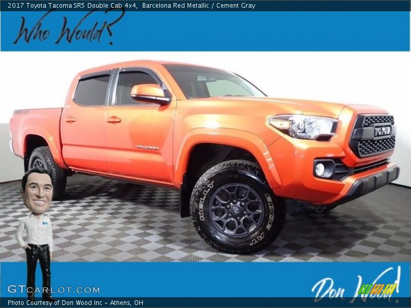 Barcelona Red Metallic / Cement Gray 2017 Toyota Tacoma SR5 Double Cab 4x4