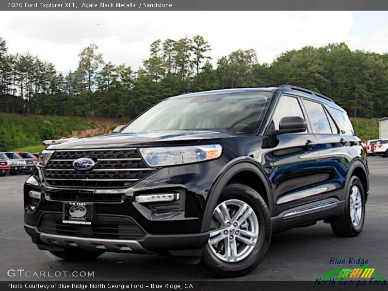 Agate Black Metallic / Sandstone 2020 Ford Explorer XLT