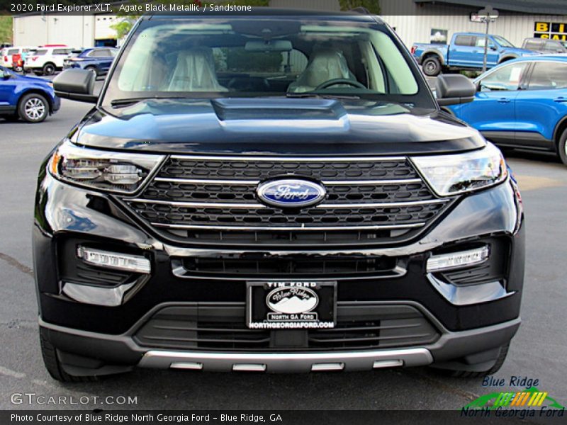 Agate Black Metallic / Sandstone 2020 Ford Explorer XLT