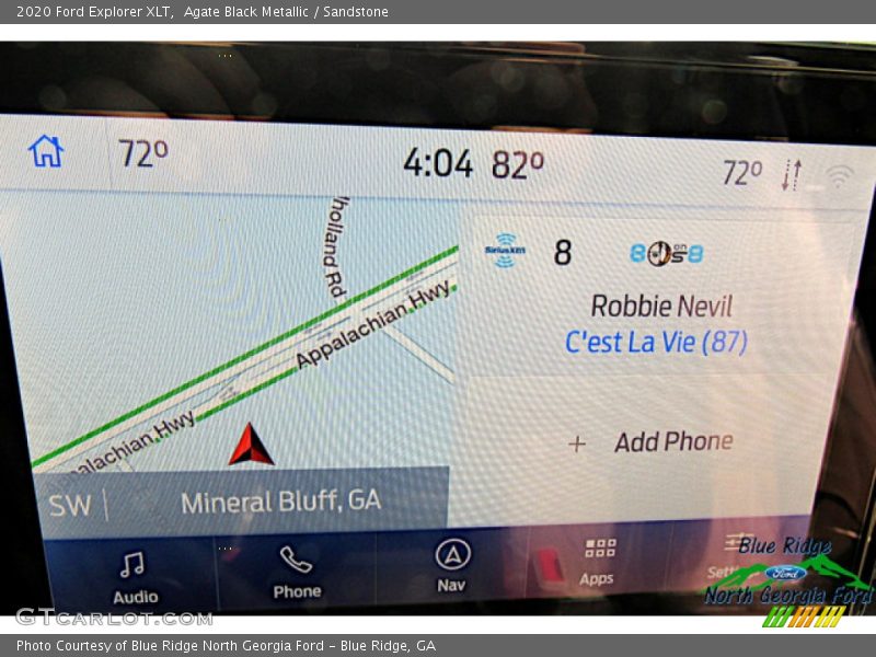 Agate Black Metallic / Sandstone 2020 Ford Explorer XLT