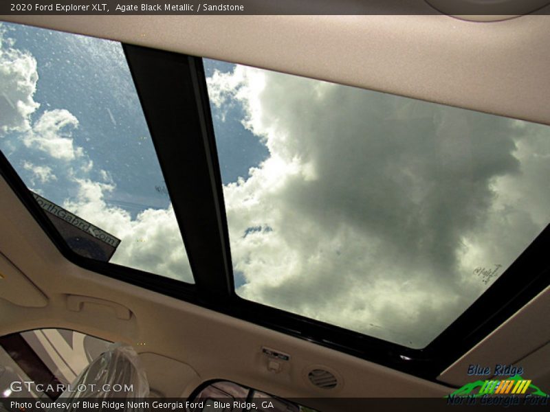 Agate Black Metallic / Sandstone 2020 Ford Explorer XLT
