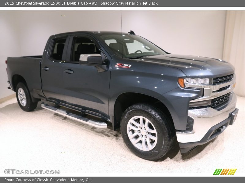 Shadow Gray Metallic / Jet Black 2019 Chevrolet Silverado 1500 LT Double Cab 4WD