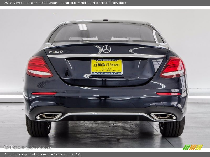 Lunar Blue Metallic / Macchiato Beige/Black 2018 Mercedes-Benz E 300 Sedan