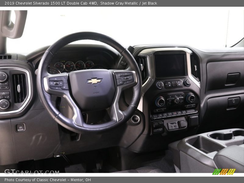 Shadow Gray Metallic / Jet Black 2019 Chevrolet Silverado 1500 LT Double Cab 4WD
