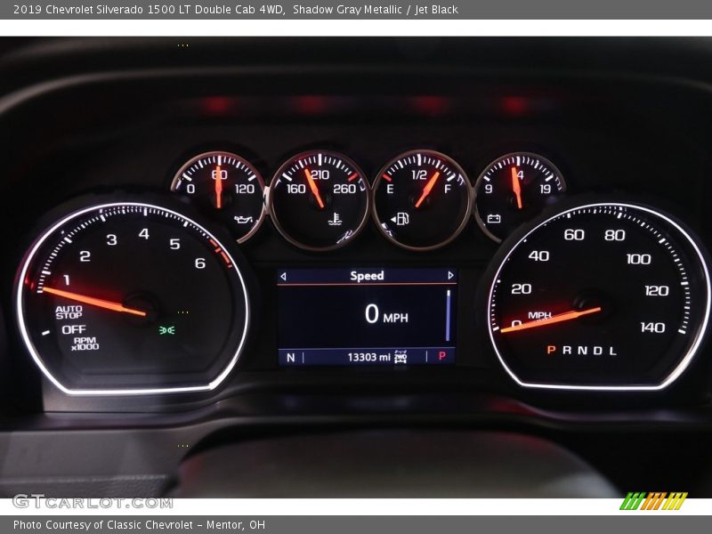 Shadow Gray Metallic / Jet Black 2019 Chevrolet Silverado 1500 LT Double Cab 4WD