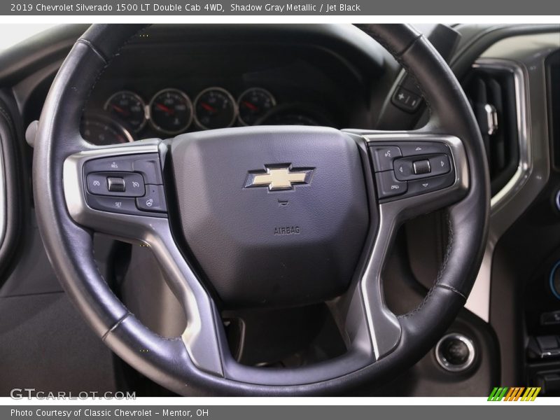 Shadow Gray Metallic / Jet Black 2019 Chevrolet Silverado 1500 LT Double Cab 4WD