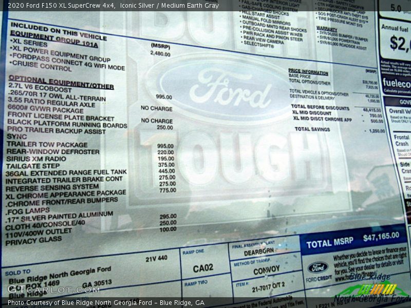 Iconic Silver / Medium Earth Gray 2020 Ford F150 XL SuperCrew 4x4