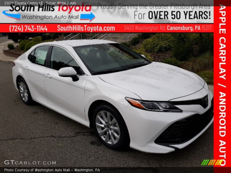 Super White / Ash 2020 Toyota Camry LE