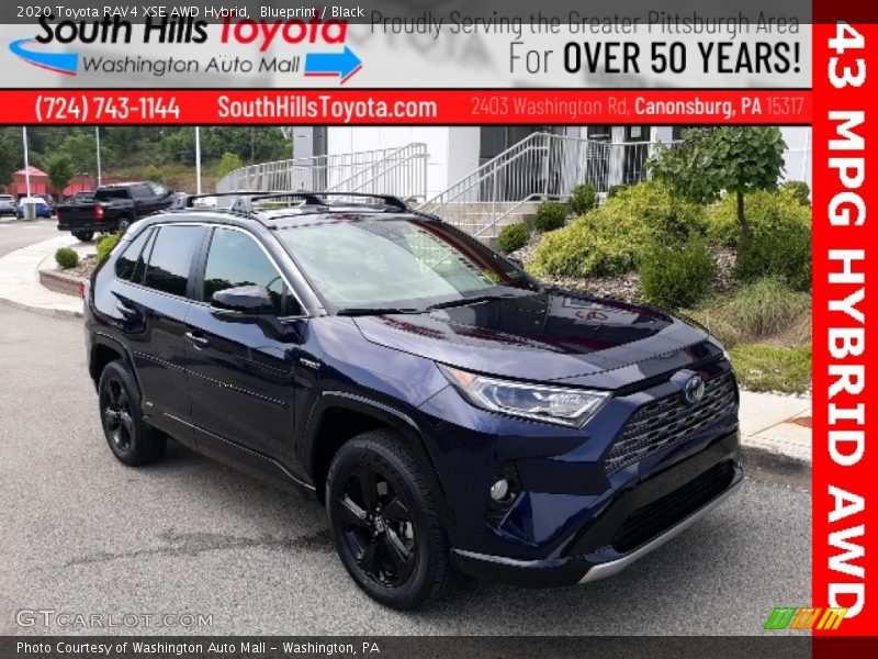 Blueprint / Black 2020 Toyota RAV4 XSE AWD Hybrid