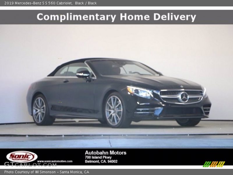 Black / Black 2019 Mercedes-Benz S S 560 Cabriolet