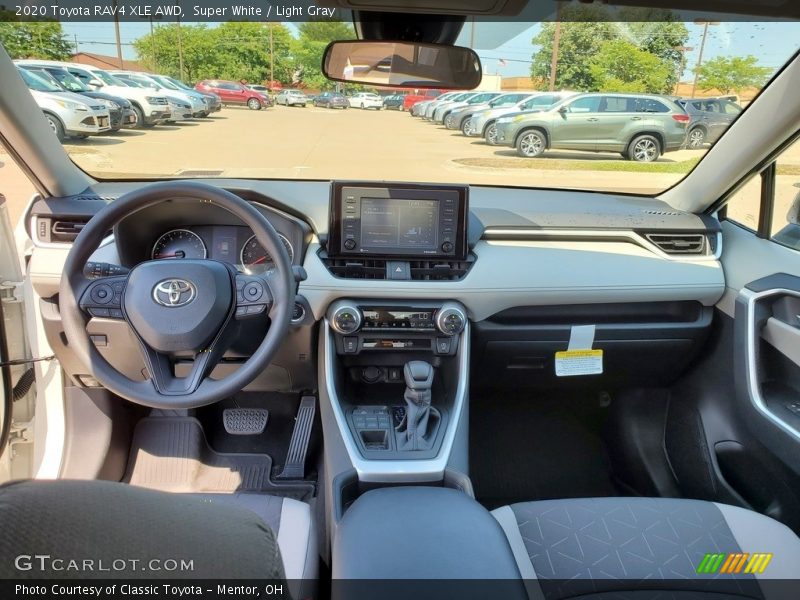 Super White / Light Gray 2020 Toyota RAV4 XLE AWD