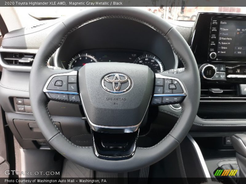 Magnetic Gray Metallic / Black 2020 Toyota Highlander XLE AWD