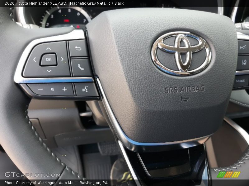 Magnetic Gray Metallic / Black 2020 Toyota Highlander XLE AWD