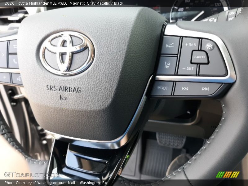 Magnetic Gray Metallic / Black 2020 Toyota Highlander XLE AWD
