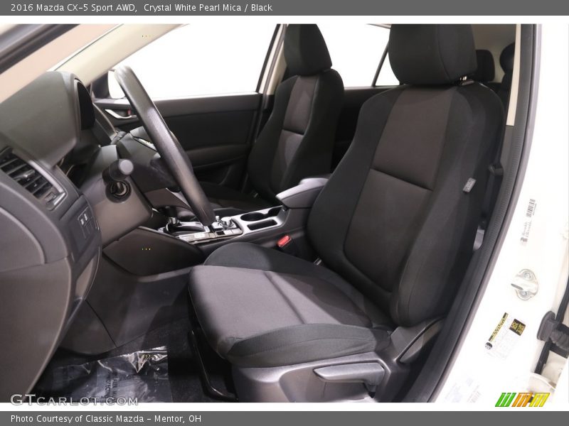 Crystal White Pearl Mica / Black 2016 Mazda CX-5 Sport AWD