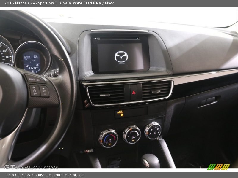 Crystal White Pearl Mica / Black 2016 Mazda CX-5 Sport AWD