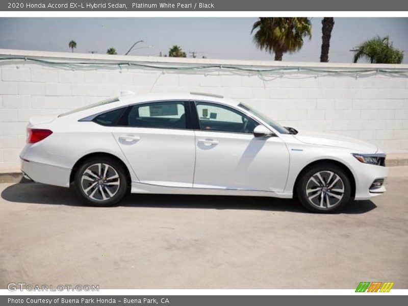 Platinum White Pearl / Black 2020 Honda Accord EX-L Hybrid Sedan