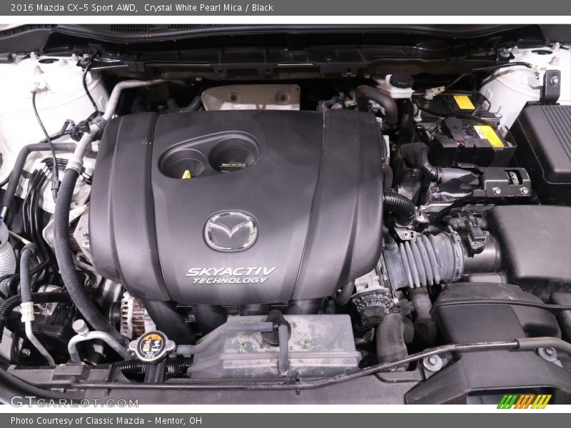 Crystal White Pearl Mica / Black 2016 Mazda CX-5 Sport AWD