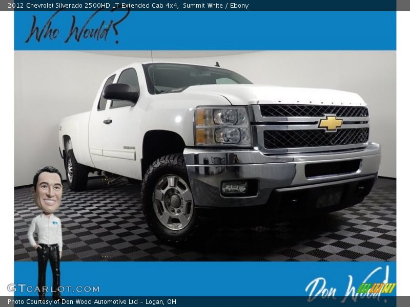 Summit White / Ebony 2012 Chevrolet Silverado 2500HD LT Extended Cab 4x4