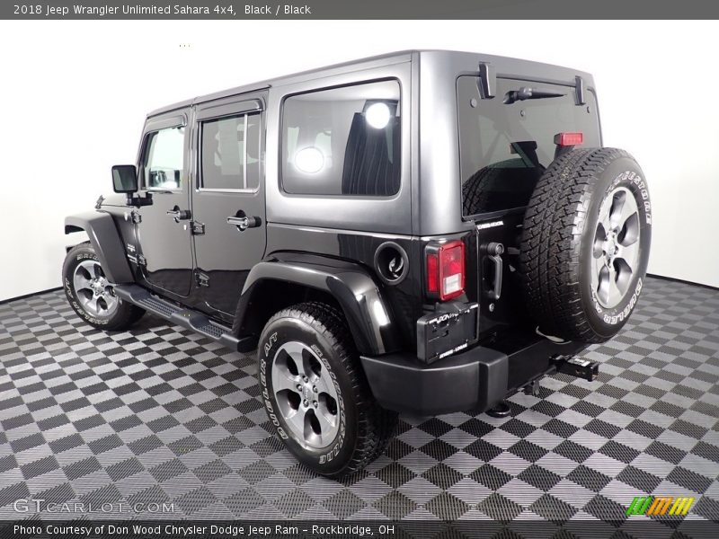 Black / Black 2018 Jeep Wrangler Unlimited Sahara 4x4