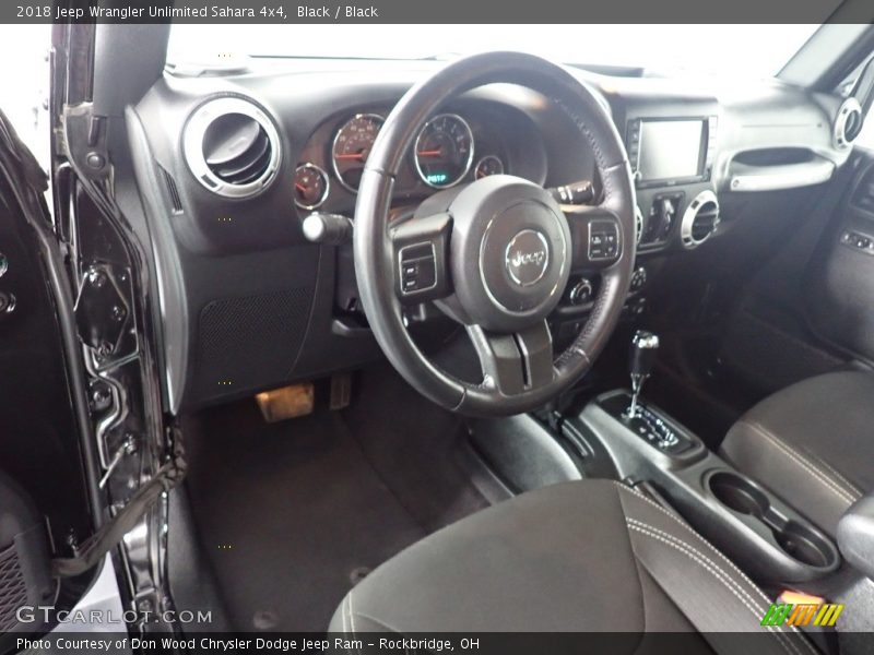 Black / Black 2018 Jeep Wrangler Unlimited Sahara 4x4