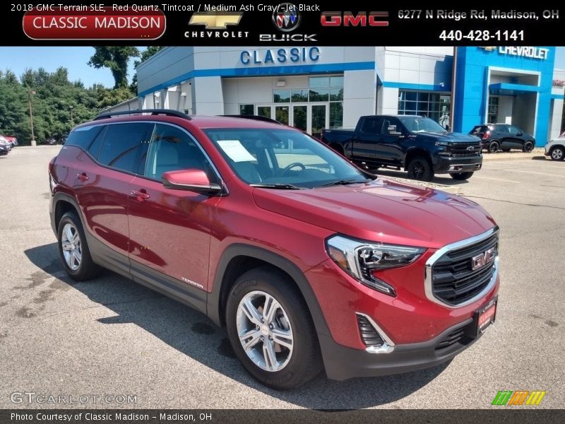 Red Quartz Tintcoat / Medium Ash Gray/­Jet Black 2018 GMC Terrain SLE