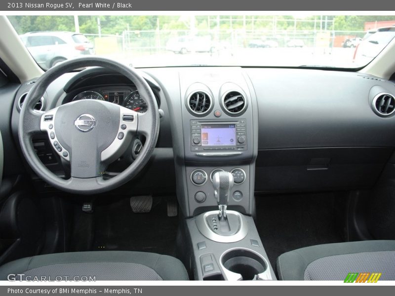 Pearl White / Black 2013 Nissan Rogue SV