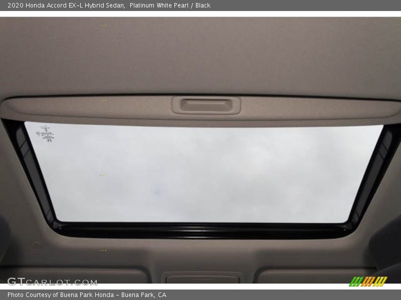 Platinum White Pearl / Black 2020 Honda Accord EX-L Hybrid Sedan