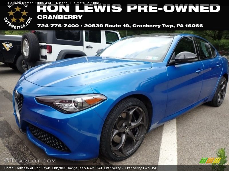 Misano Blue Metallic / Black 2019 Alfa Romeo Giulia AWD