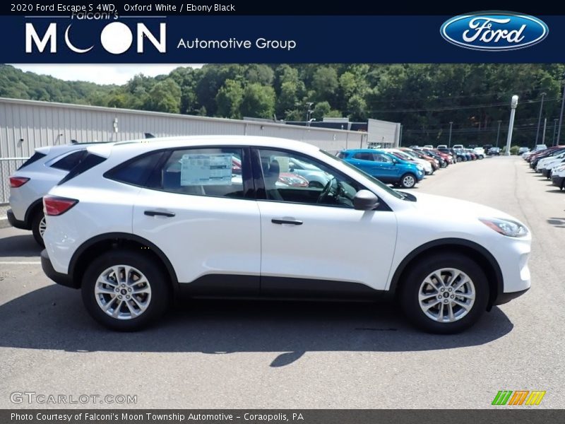 Oxford White / Ebony Black 2020 Ford Escape S 4WD