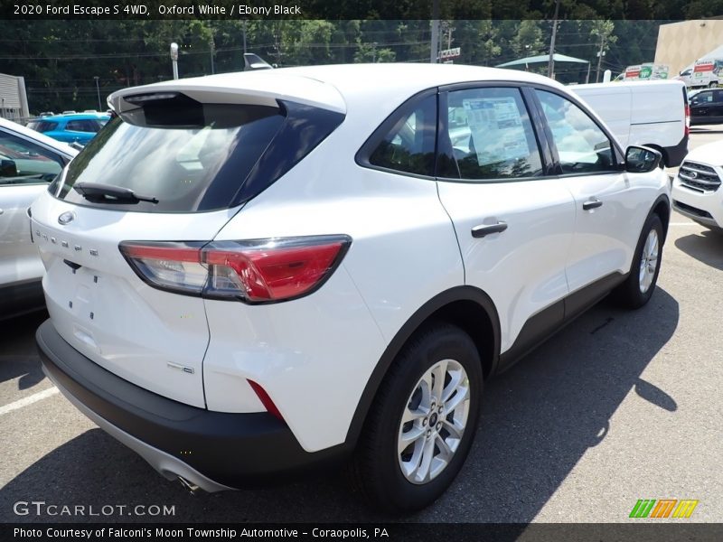 Oxford White / Ebony Black 2020 Ford Escape S 4WD